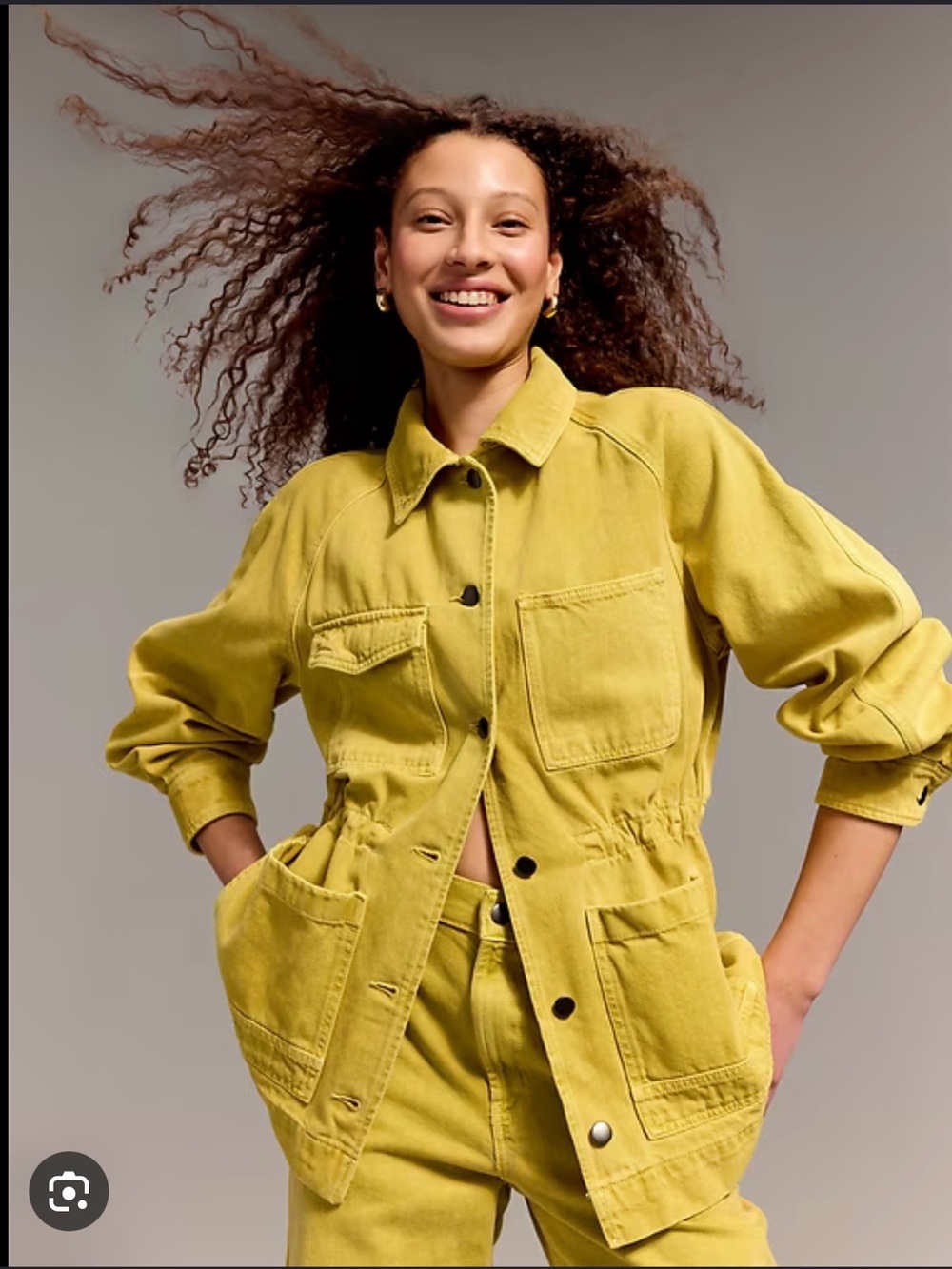 Old Navy x Christopher John Rogers Olive-Yellow Utility Jacket-Small